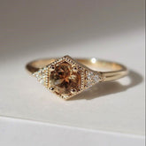 Yellow Sapphire 18K Yellow Gold Hexagon Ring