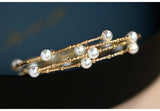 Multi-Strand Akoya Pearl Bracelet in 18K Yellow Gold
