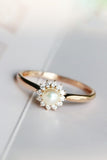 Akoya Pearl & Diamonds Halo Ring in 18K Yellow Gold