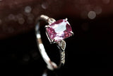 1.03ct Pinkish Spinel & Diamond Ring in 18K White Gold