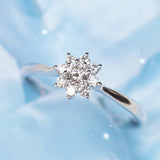 Snowflake Diamonds 14K White Gold Wedding Ring