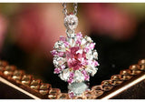 Superior Pink Spinel & White Sapphire 18K Gold Pendant