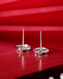 Rectangle Diamond Earrings in 18K White Gold