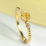 Fancy Yellow Diamonds 18K Yellow Gold Ring