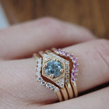 Yellow Sapphire 18K Yellow Gold Hexagon Ring