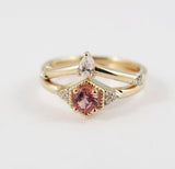 Peach Drea Peachy Sapphire 18K Yellow Gold Ring