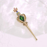 Scepter Tsavorite & Sapphire Pendant in 18K Yellow Gold