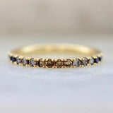 Colored Diamonds Band Ring in 18K Yellow Gold