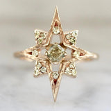 Yellow Diamonds Star Ring in 18K Yellow Gold