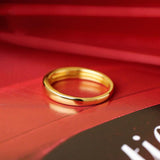 Star White Diamond 18K Yellow Gold Band Ring