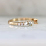 Open Cuff Diamonds Ring in 18K Yellow Gold