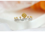 Fancy Yellow Diamonds in 18K Two Tone Gold