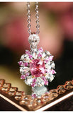 Superior Pink Spinel & White Sapphire 18K Gold Pendant