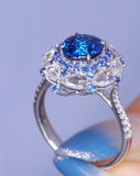 2.58ct Royal Blue Sapphire Platinum 950 Ring