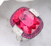 15.68ct Rubellite Diamond Ring - Platinum 950