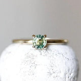 0.5ct Green Sapphire 18K Yellow Gold Ring