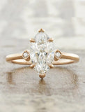 1ct Marquise Diamond 18K Yellow Gold Engagement Ring