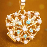 Paraiba Tourmaline & Akoya Baby Pearl Pendant - 18K Yellow Gold
