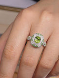 Superior Tsavorite Cushion 18K Gold Statement Ring