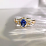 Superior 1.68ct Blue Sapphire 18K Gold Blue Sapphire Ring