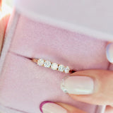 Five Round Diamonds Ring in 18K Yellow Gold