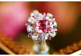 1ct Pink Spinel & White Sapphire Ring - 18K White Gold