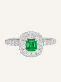 Classic Tsavorite Wedding Diamonds Ring in Platinum 950