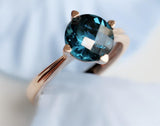 1.5ct London Blue Topaz Ring in 18k Yellow Gold