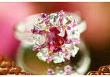 1ct Pink Spinel & White Sapphire Ring - 18K White Gold