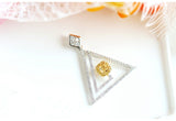 Fancy Yellow Diamonds Pyramid Necklace in 18K Yellow Gold