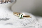 1ct Green Sapphire 18K Yeelow Gold Ring