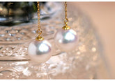 10mm Japan Akoya Pearl Drop Earrings - 18K Yellow Gold