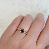 1.14ct Black Diamond Engagement Ring in 18K Yellow Gold