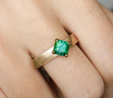 1.35ct Tsavorite Free Form Design Ring in 18K Yellow Gold