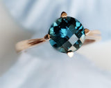 1.5ct London Blue Topaz Ring in 18k Yellow Gold