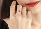 1.15ct Pinkish Spinel Cushion Ring - 18K White Gold