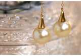 7mm Akoya Golden Pearl Earrings - 18K Yellow Gold