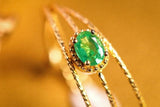 Emerald Stackable Ring Band in 18K Yellow Gold