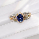 Superior 1.68ct Blue Sapphire 18K Gold Blue Sapphire Ring