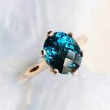 8x10mm London Blue Topaz Ring in 18K Yellow Gold