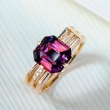3.3ct Purple Spinel Stackable Ring - 18K Yellow Gold