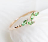 Tsavorite Marquise Cut 18K Yellow Gold Ring