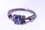 1ct Blue Spinel 18K Black Gold Ring