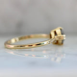 1ct Salt & Pepper Diamond Round Cut 18K Gold Wedding Ring