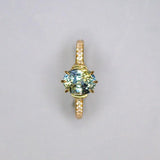 1.93ct Aquamarine Diamond Engagement Ring - 18K Yellow Gold