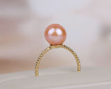 Japan Akoya Pearl 18K Yellow Gold Twisted Ring