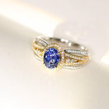 Superior 1.68ct Blue Sapphire 18K Gold Blue Sapphire Ring