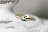 0.5ct Green Sapphire 18K Yellow Gold Ring