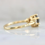 Dolce 1.3ct Salt & Pepper Round Brilliant Cut 18K Gold Wedding Ring