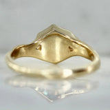 Free Form Salt and Pepper Diamond Hexagon 18K Yellow Gold Ring